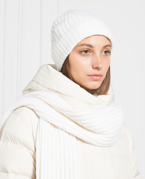 Allude Белый шарф из кашемира 23511431