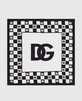 Dolce&Gabbana Хустка із шовку в принт логотипу GQ704EHI1F1