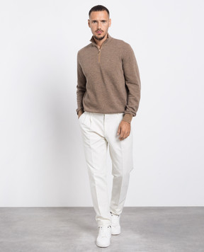 Loro Piana Коричневый джемпер из кашемира FAG4525