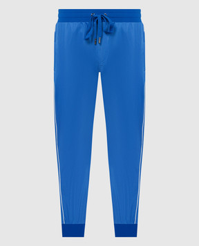 Dolce&Gabbana Синие джогеры с логотип патч GZ45ATHU7B0