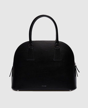 The Row Черная кожаная сумка Nina с логотипом W1602L60