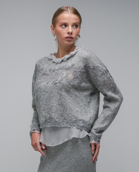 Ermanno Scervino Сірий джемпер з мереживом D432L718NKD