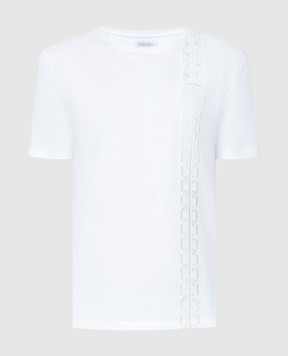 Stefano Ricci Біла футболка з вишивкою MNH4103140803