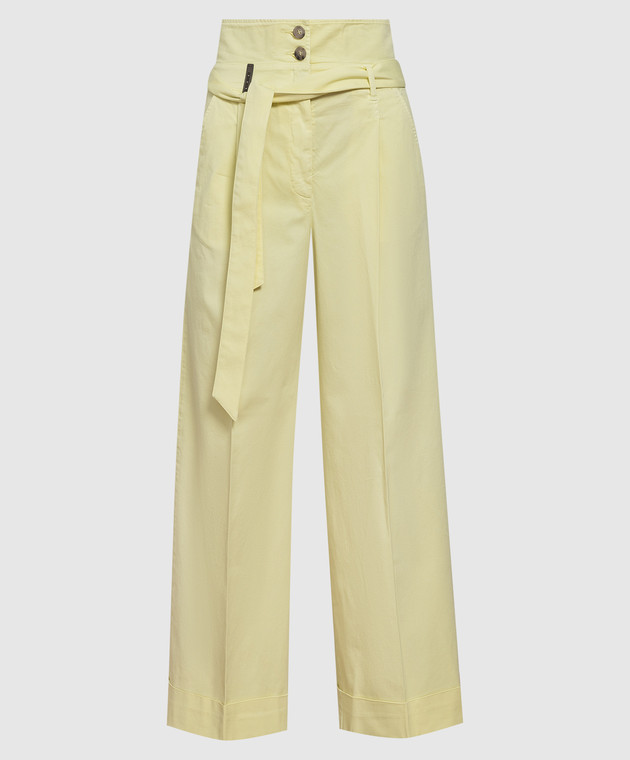 Peserico Жовті штани з відворотами P04556T30A02477