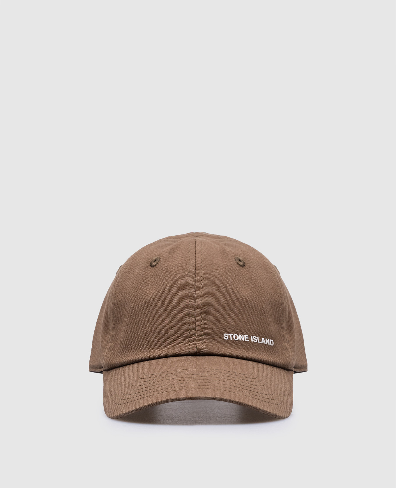 Cap with contrast textured logo print in khaki