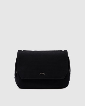 Juun.j Чорна сумка через плече з металевим логотипом JC42D4P015