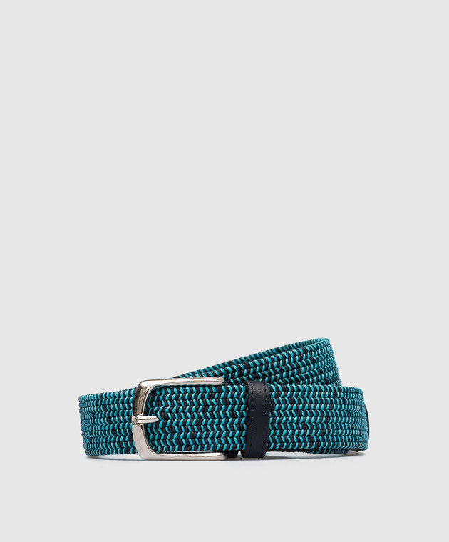 ISAIA Blue braided belt FB0067PLF70