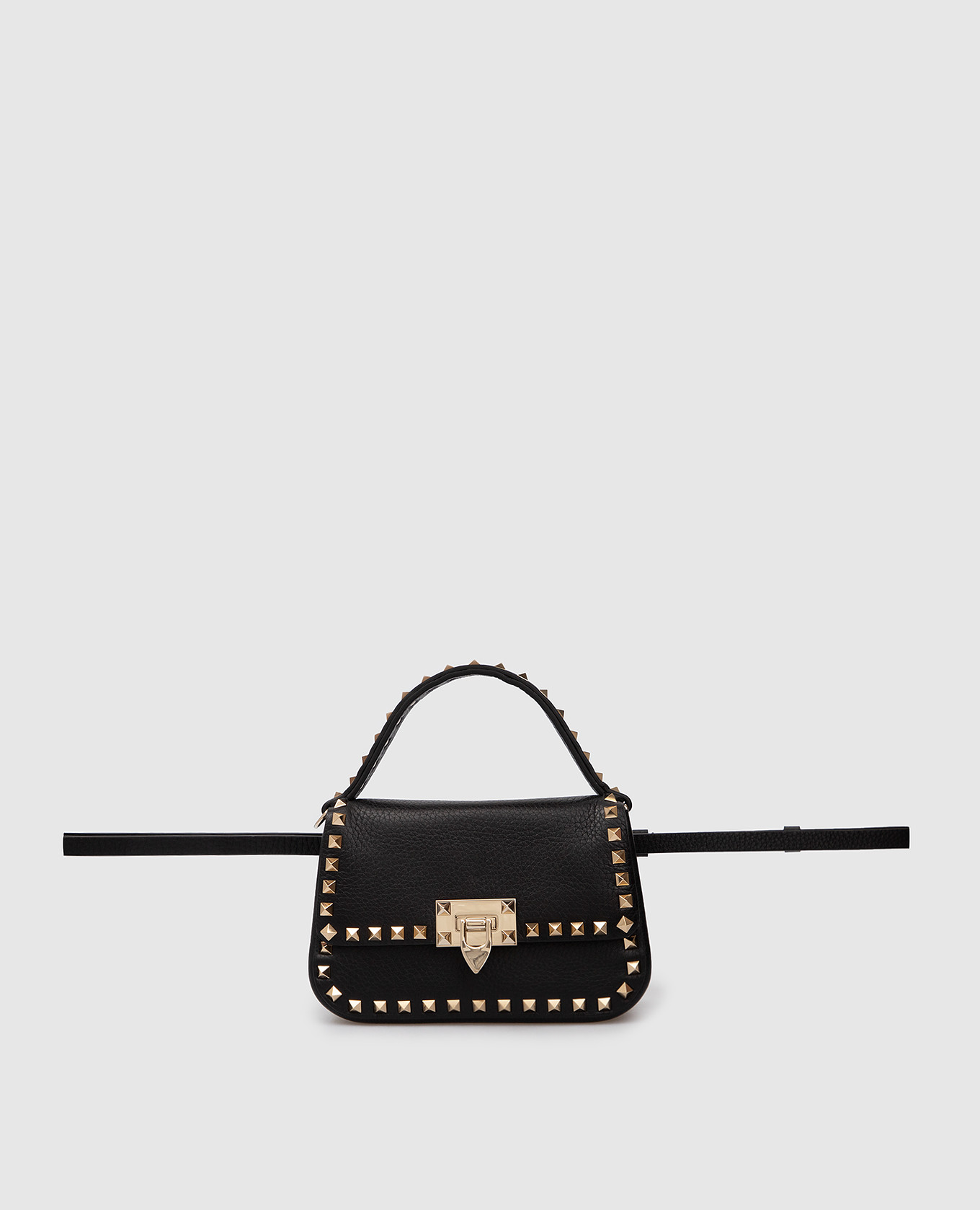 

Черная кожаная сумка Rockstud, Черный, Сумки через плечо