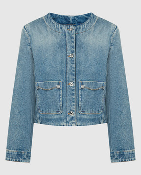 Givenchy Синяя джинсовая куртка с цепочками BW00NB5Y9N
