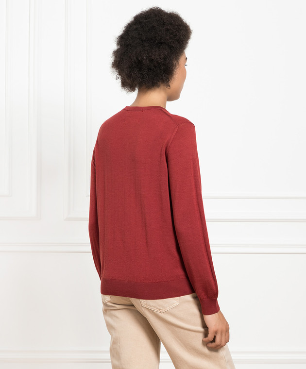 Babe Pay Pls Red wool, silk and cashmere jumper MD9441318410R image 4