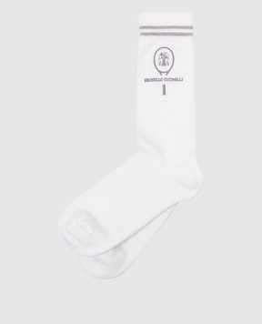 Brunello Cucinelli Белые носки с логотипом MCS93585T