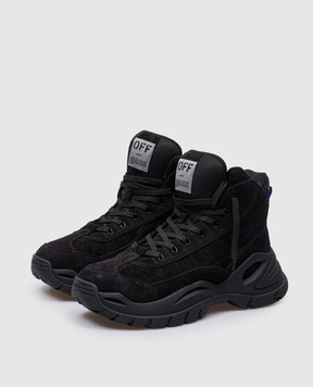 Off-White Чорні замшеві черевики Hiker High Top OMIL004F23LEA001