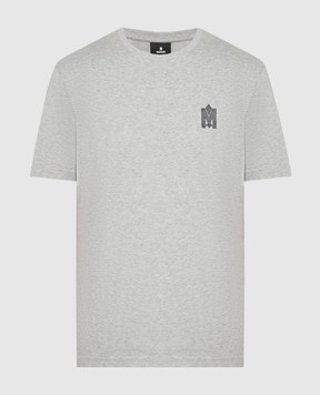 Mackage Сіра меланжева футболка Dev з фактурною емблемою DEV
