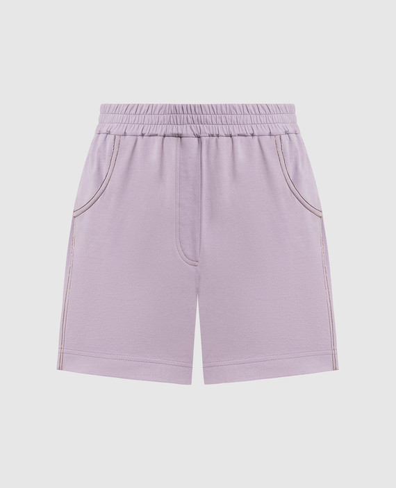 Purple shorts with monil chain