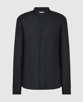 Agnona Черная рубашка из льна TD07U3YU3023