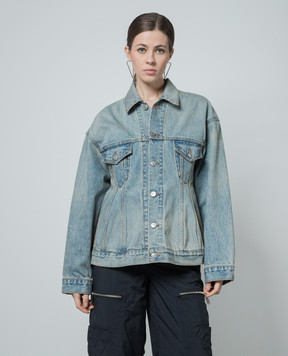 Balenciaga Синяя джинсовая куртка с винтажным эффектом 773776TJW79