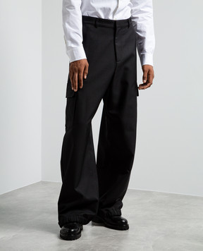 Off-White Чорні карго з логотипом OMCF037F23FAB004
