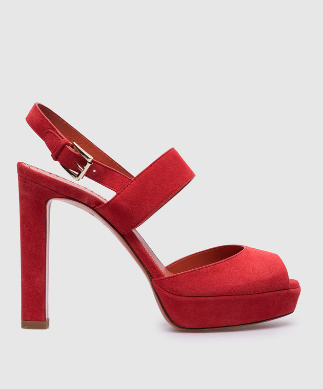 Prada red hot sale suede sandals