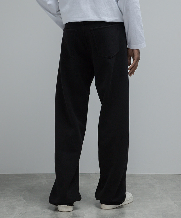 Maison Margiela MM6 Black straight trousers with logo S62LB0152S25596 image 4