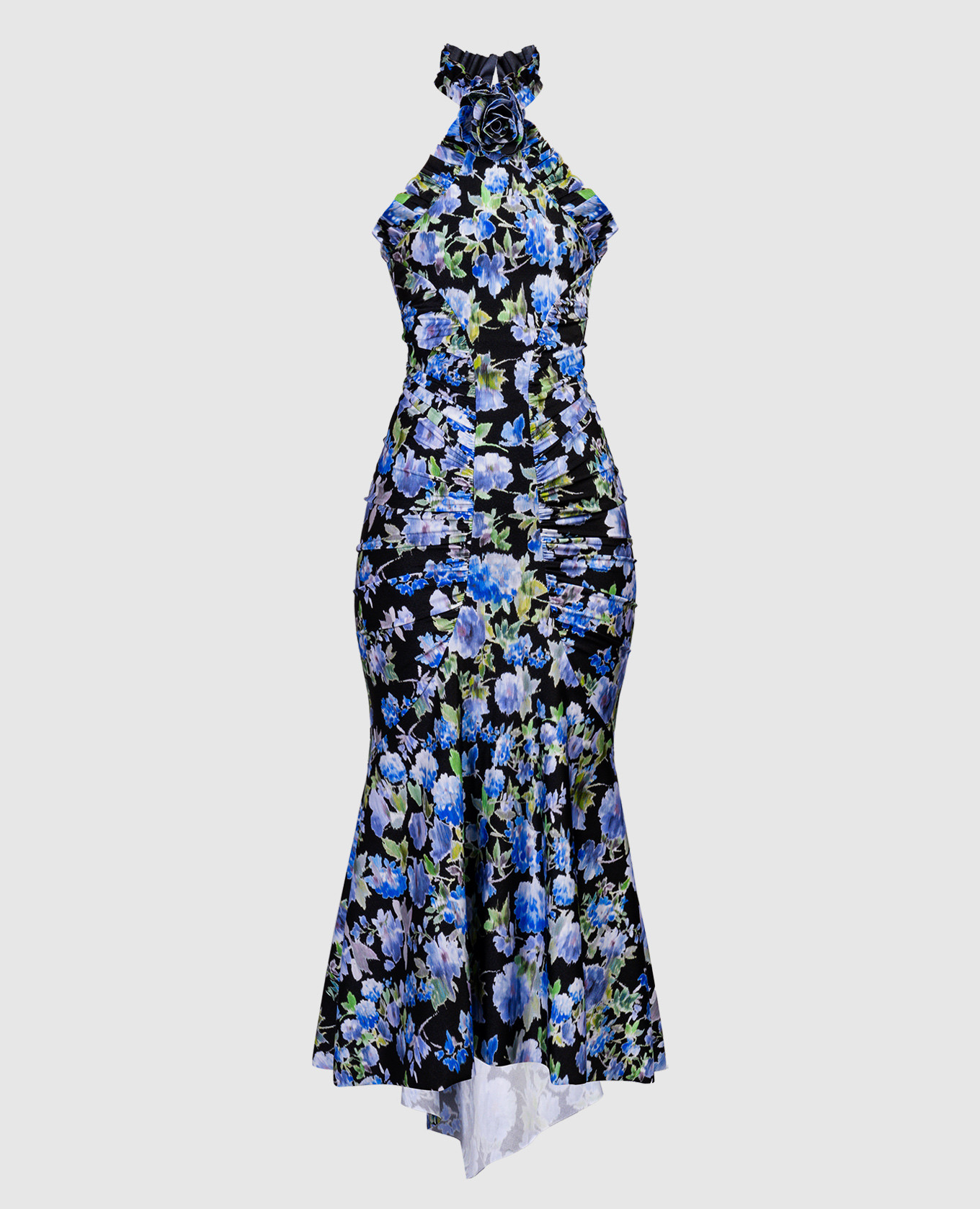 

Черное платье в цветочный принт, Черный, Повседневные платья