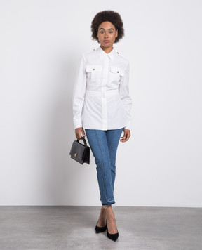 Alexander McQueen Біла блуза з плісуванням 757216QAAAD