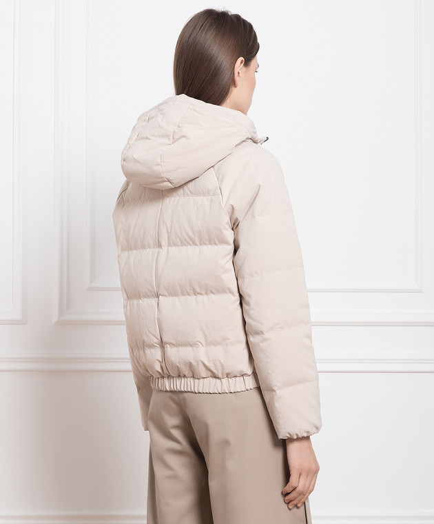 Brunello Cucinelli Бежевый пуховик с цепочкой мониль MH5732831 изображение 4
