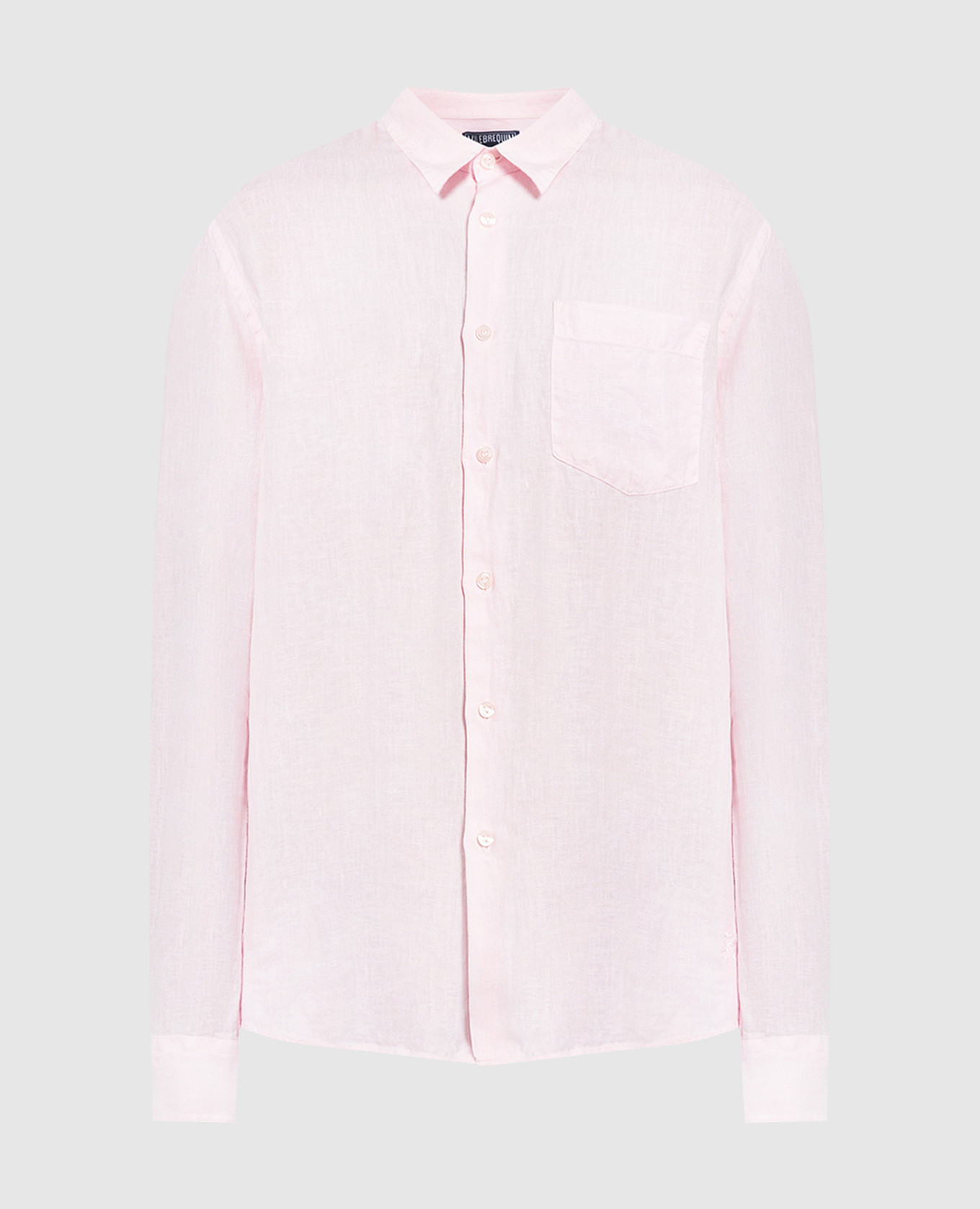 Caroubis pink linen shirt