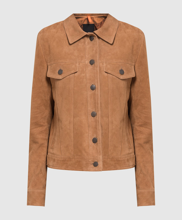 Stilnology Світло-коричнева замшева куртка 43P929