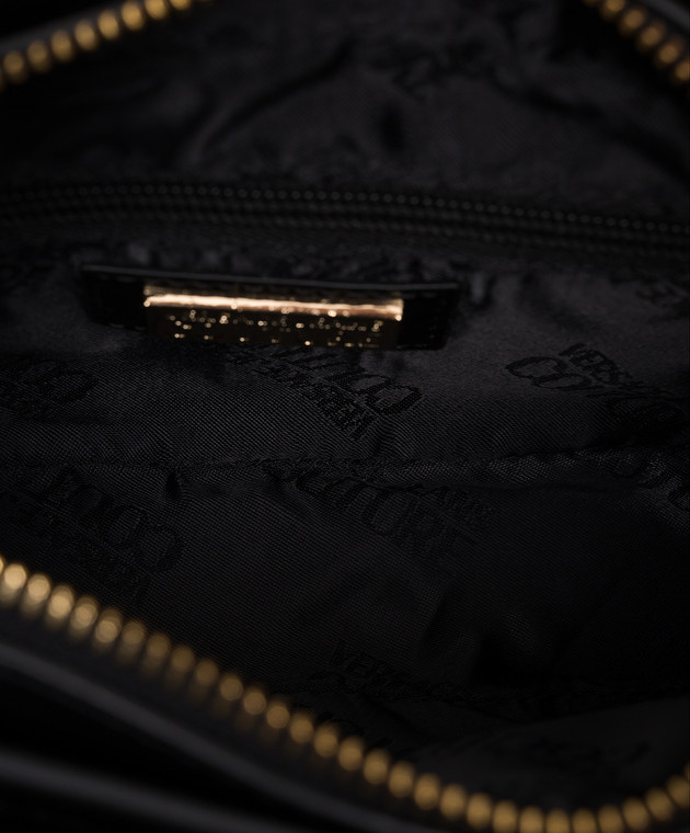 Versace Jeans Couture Черная сумка-мессенджер с логотипом в стиле барокко с стежкой 75VA4BF1ZS818 изображение 4