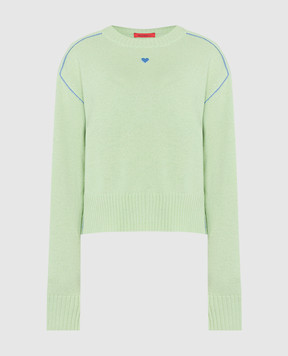 Max & Co Зелений светр з кашеміру PARK з вишивкою PARK