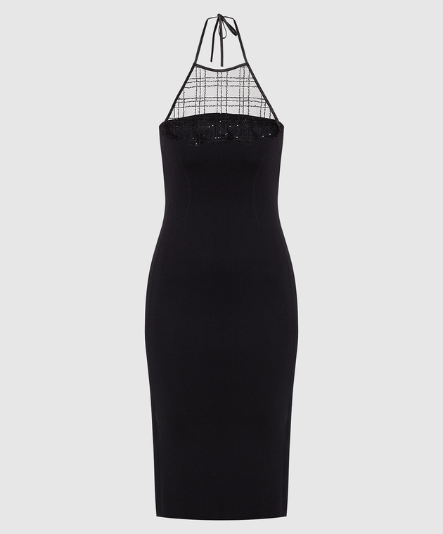 Twinset Actitude Black dress with sequins 231AP3090