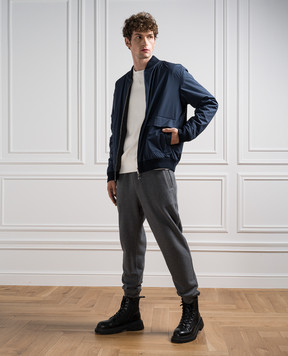Cashmere&Whiskey Синий двухсторонний бомбер GM004Z1340437