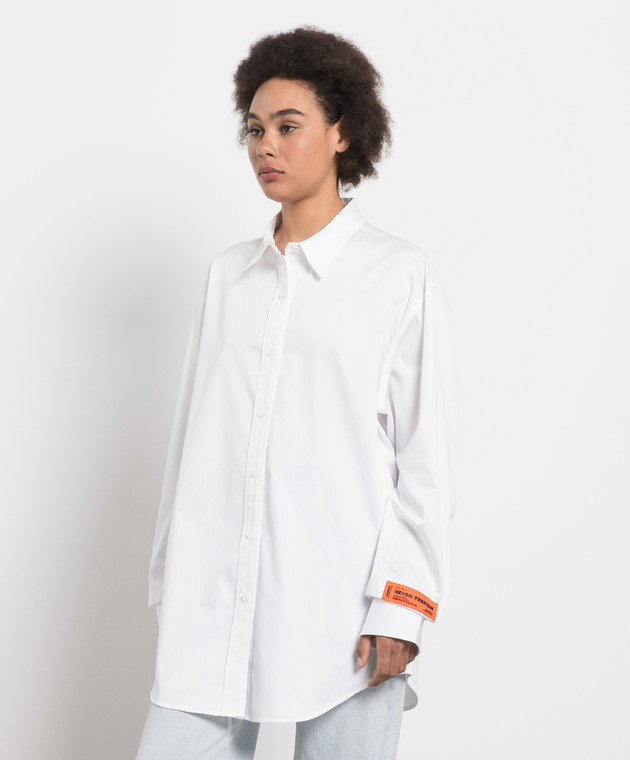 Heron Preston White LS shirt with open back HWGE002S23FAB002 image 3
