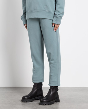 Jil Sander Голубые спортивные брюки с вышивкой монограммы логотипа J40KA0025J45050