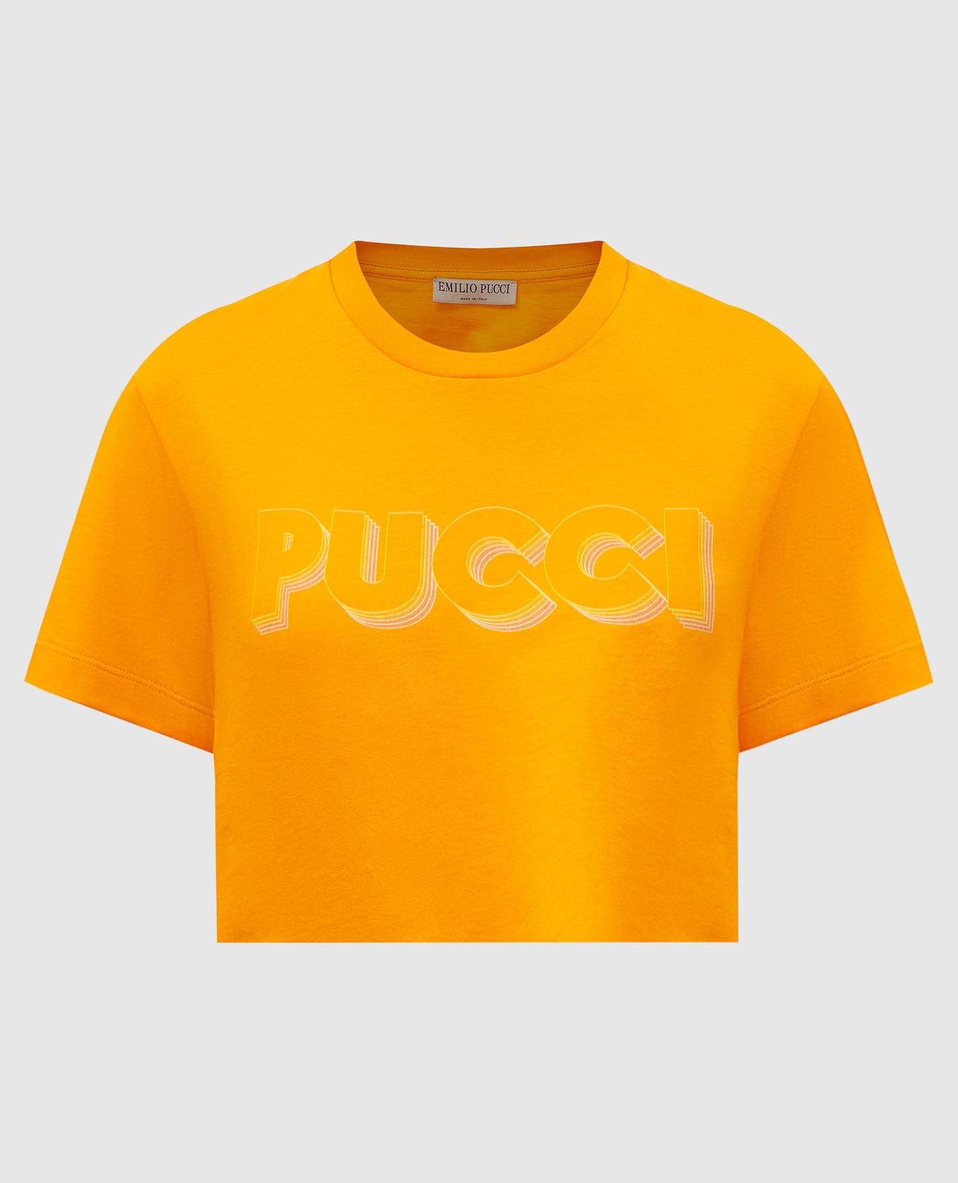 Оранжевая футболка с логотипом