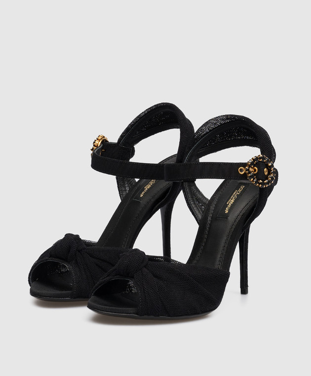 Dolce&Gabbana - Черные босоножки Keira с кристаллами CR1082AW100 купить ...