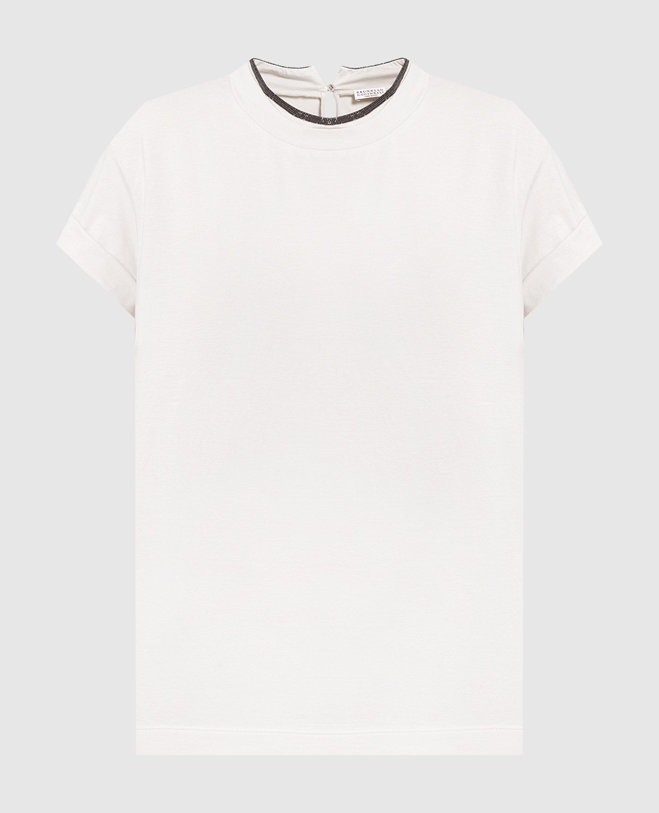 Сіра футболка з ланцюжком моніль