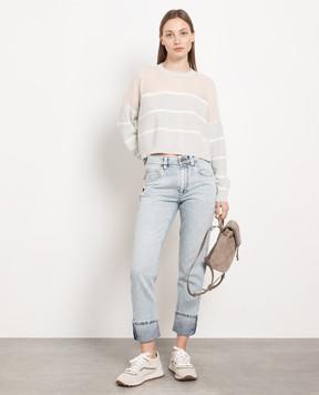 Brunello Cucinelli Блакитні джинси з ланцюжком моніль M0H72P5797