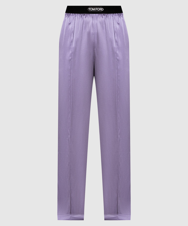 Vila exclusive satin wide leg trouser coord in purple  ASOS