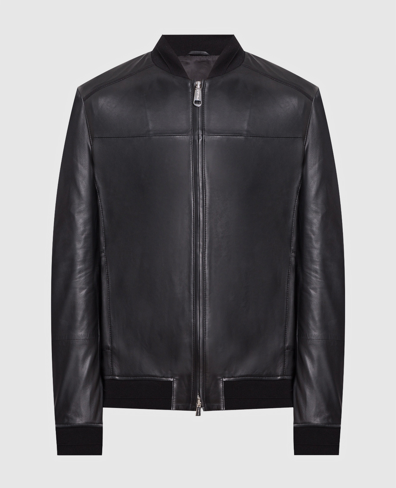 Enrico Mandelli - Black leather bomber jacket A6T9095921 buy at Symbol