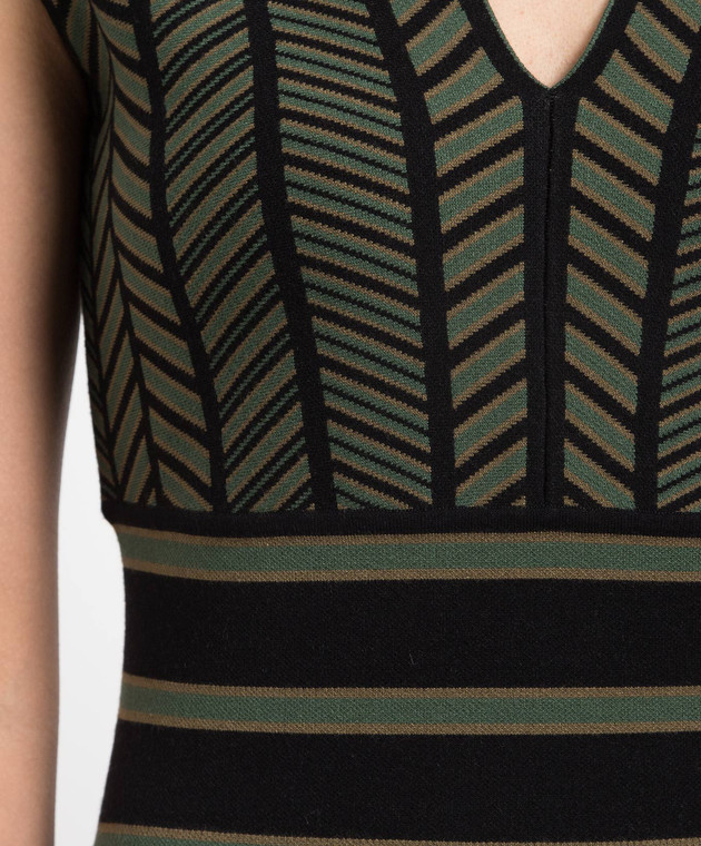 Max Mara Green dress in a geometric pattern BIAVO image 5