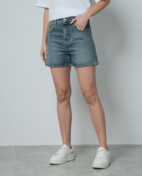 Max Mara Sportmax Синие джинсовые шорты OVALE с эффектом потертости OVALE