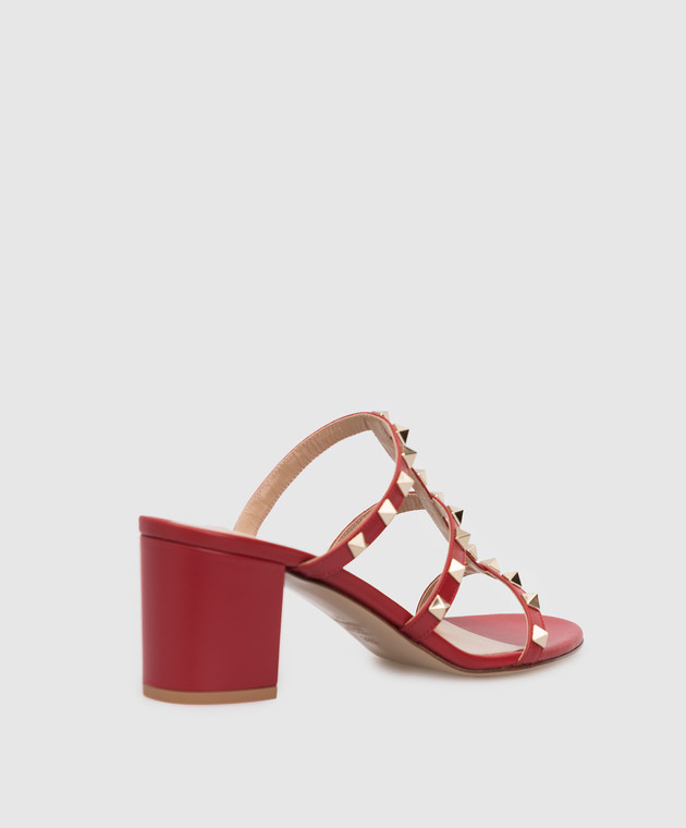 Valentino rockstud sandals on sale red