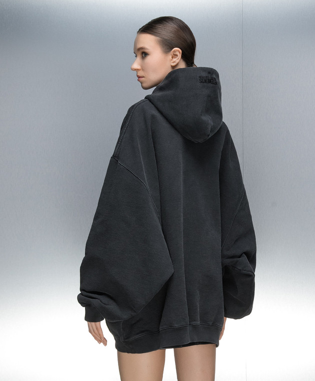 Vetements Черные худи с кристаллами UE64HD650B изображение 4
