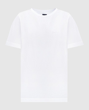 Juun.j Біла футболка з вишивкою логотипа JW4342W011