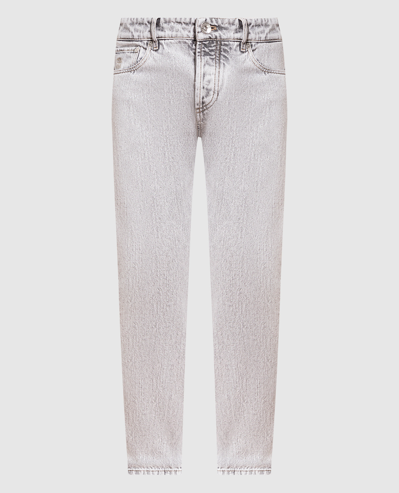 Gray jeans with logo