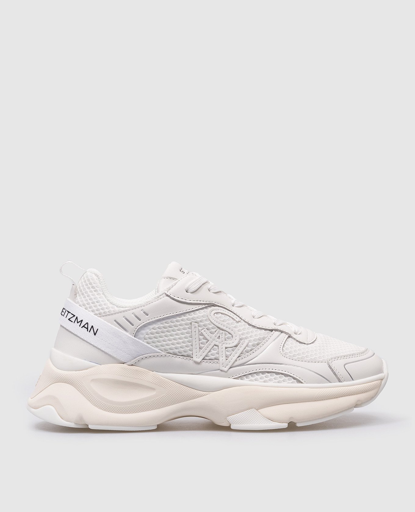 White combined sneakers SW TRAINER with logo