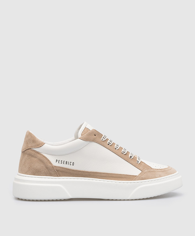 Peserico - Leather sneakers with logo R79022C009747 buy at Symbol
