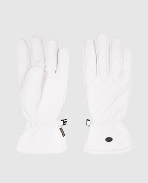 Goldbergh Белые кожаные перчатки Nishi с логотипом. GB68210234