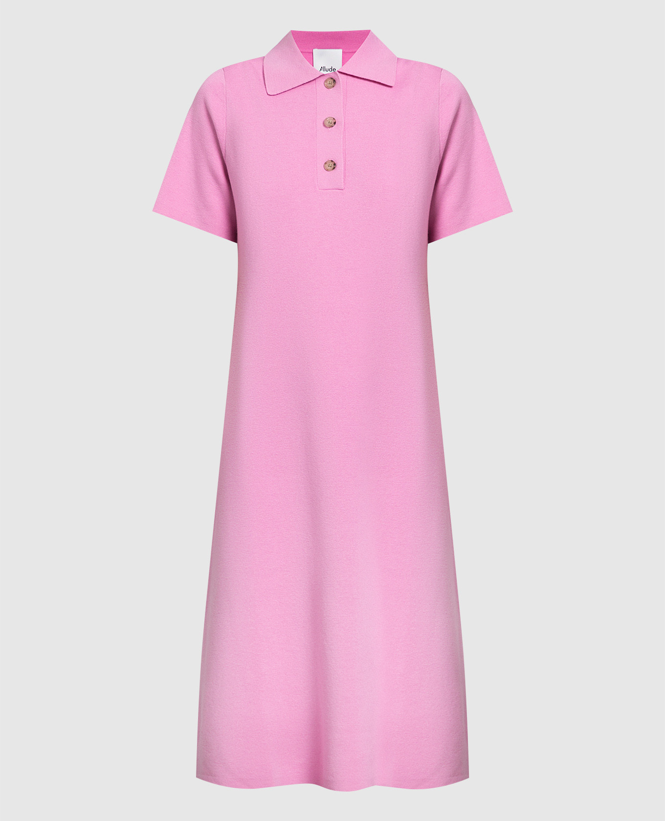 Розовое платье-поло